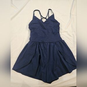 Lands End Navy Swimsuit Romper